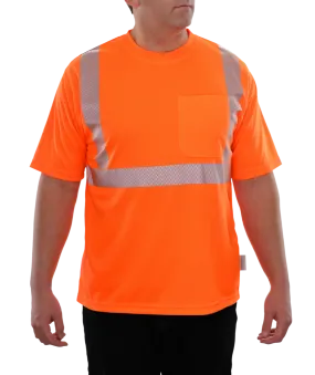 102CTOR Hi-Vis Orange Safety Shirt Birdseye Pocket with Comfort Trim by 3MTM