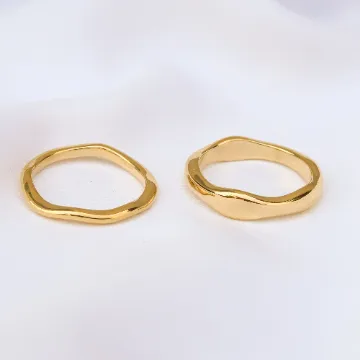 18K Gold-Filled Irregular Ring Set