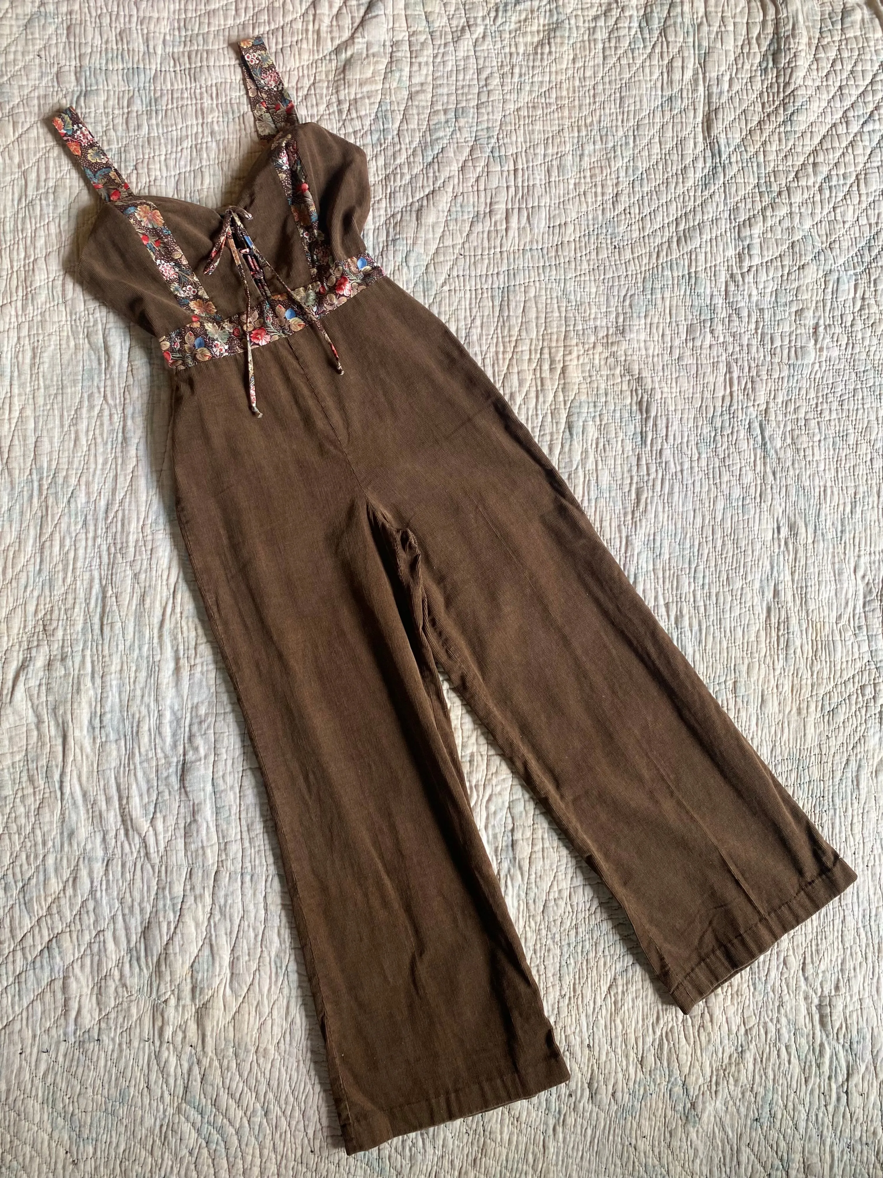 1970s Byer California Brown Corduroy Jumpsuit