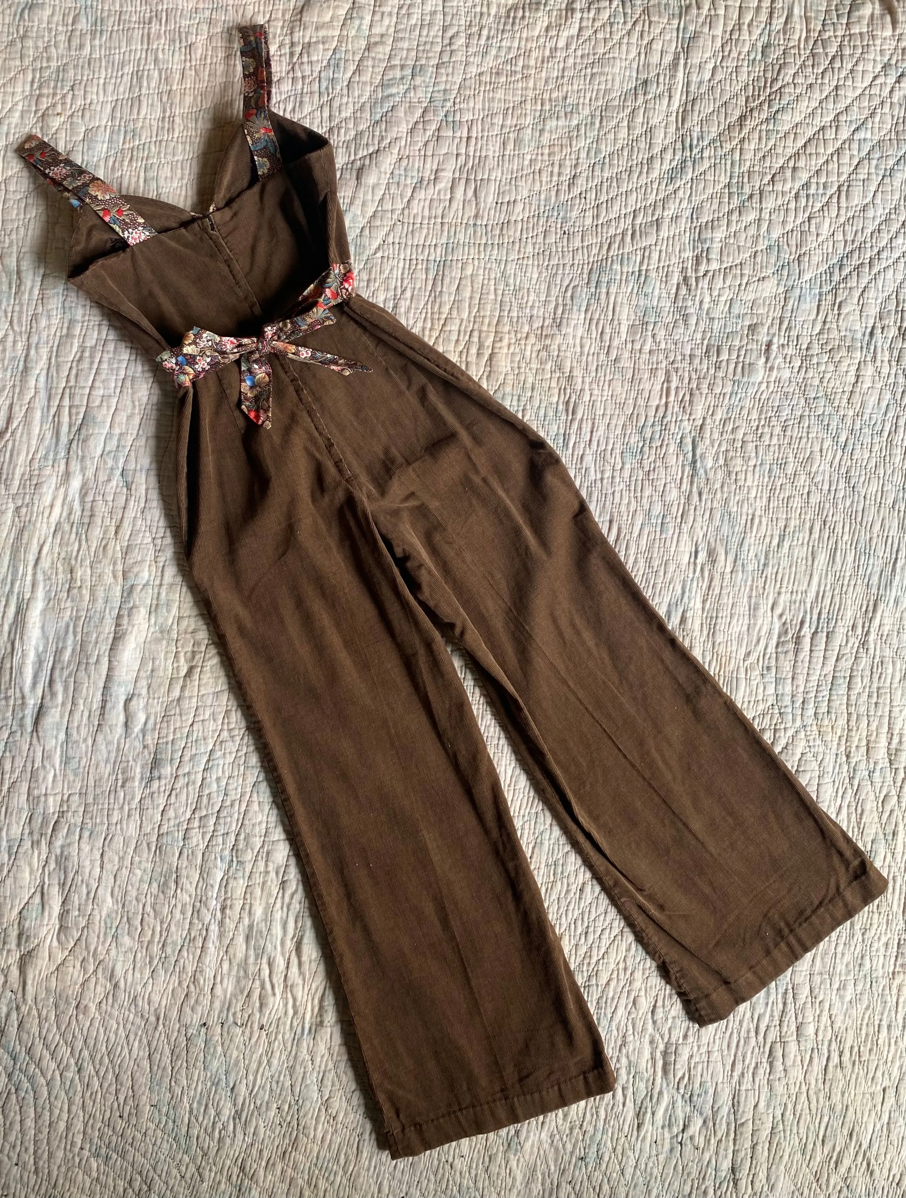 1970s Byer California Brown Corduroy Jumpsuit