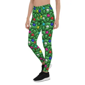 3D Christmas Lights Leggings