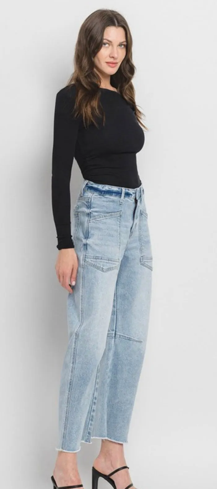 A Curvy Barrel Jean