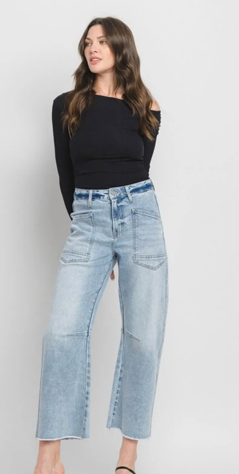 A Curvy Barrel Jean