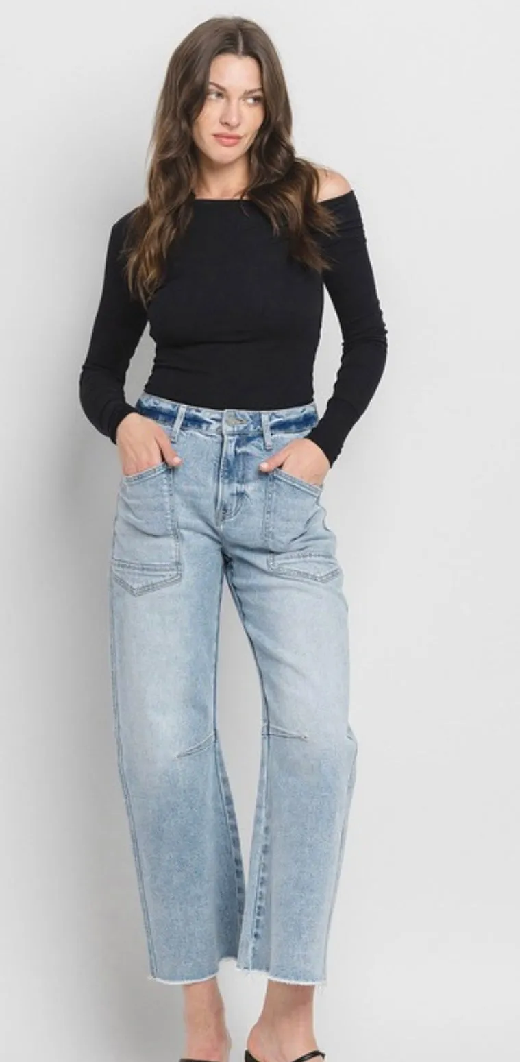 A Curvy Barrel Jean