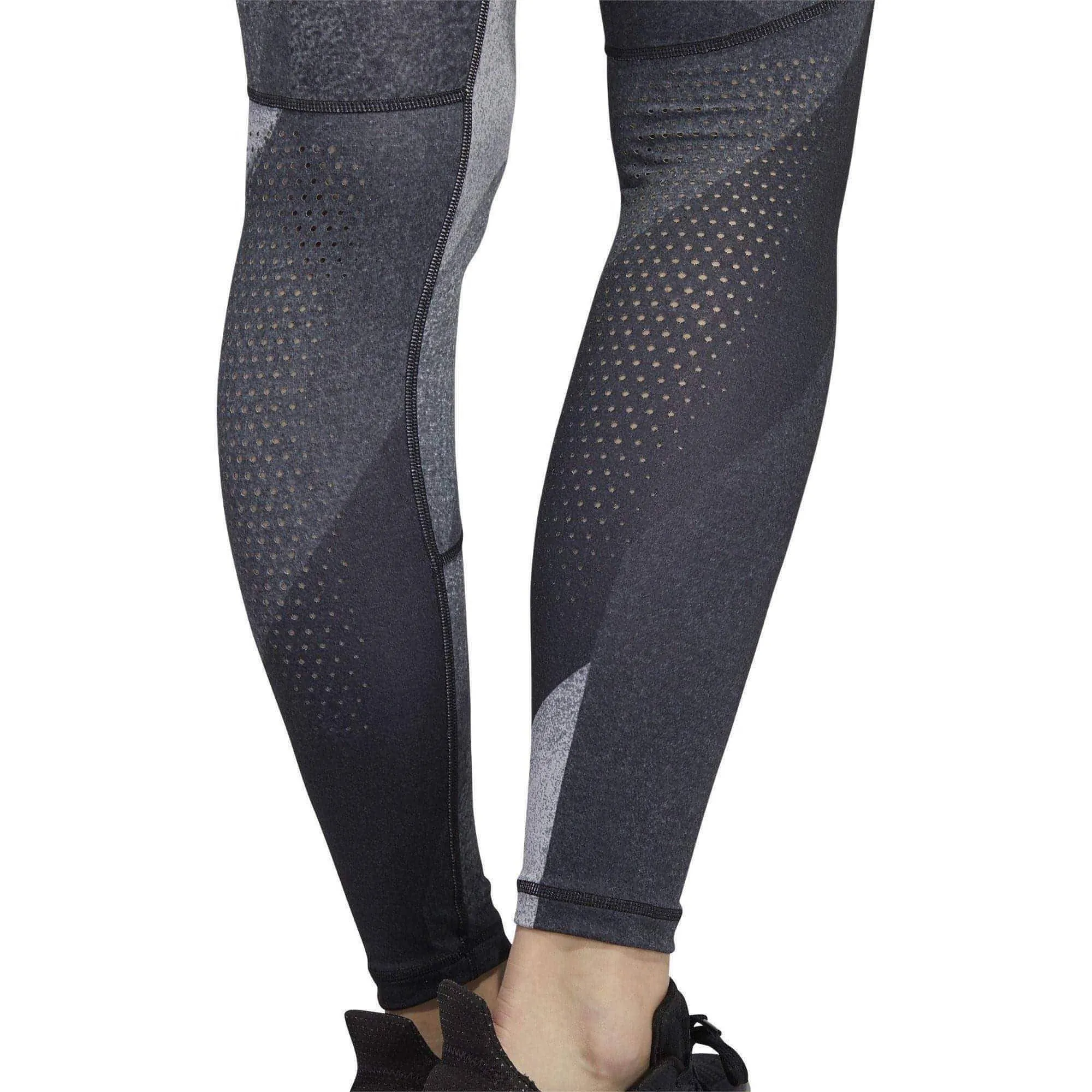 adidas AlphaSkin Graphic Womens Long Training Tights - Grey