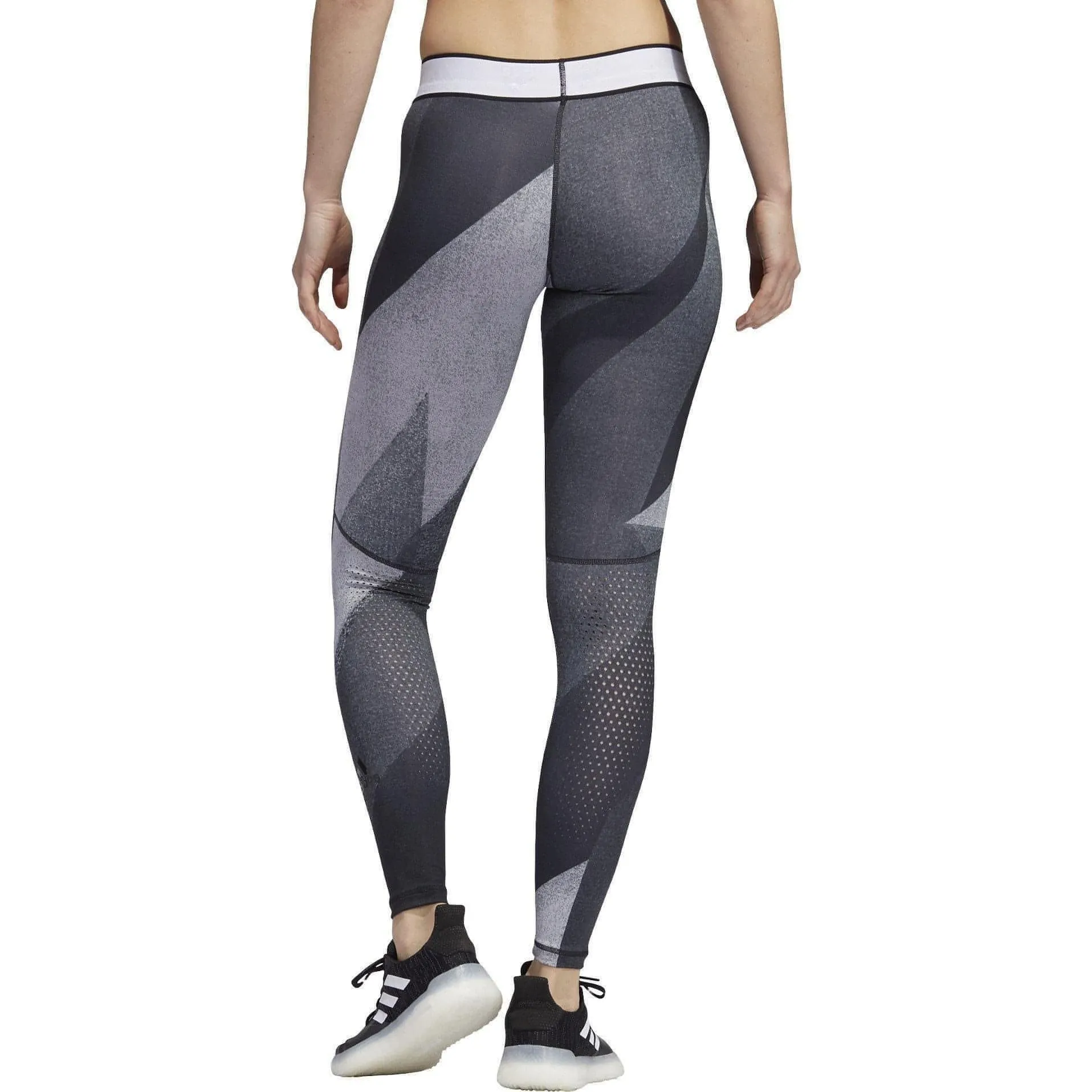 adidas AlphaSkin Graphic Womens Long Training Tights - Grey