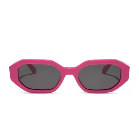 ALLEGRA - BRIGHT PINK   GREY SUNGLASSES