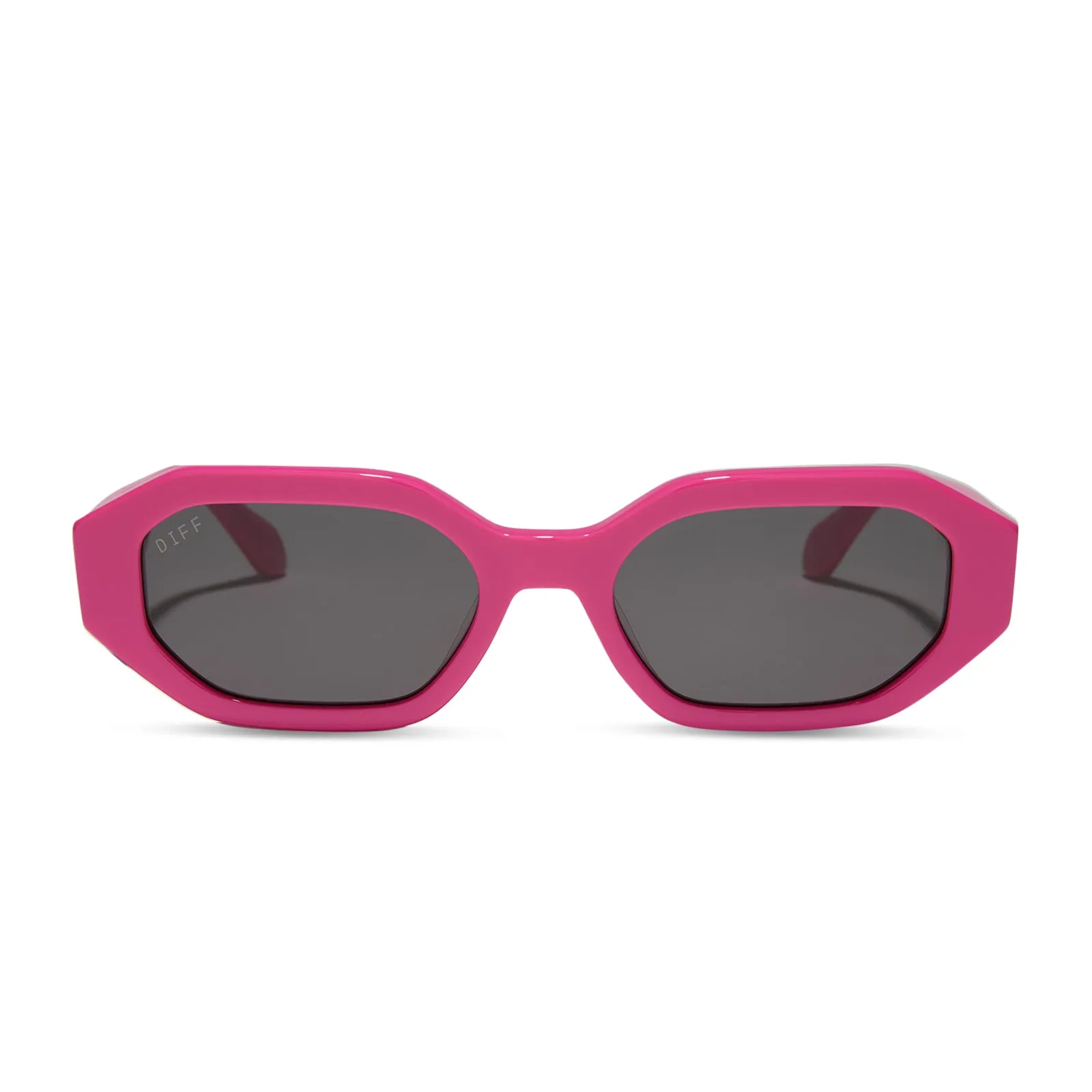 ALLEGRA - BRIGHT PINK   GREY SUNGLASSES