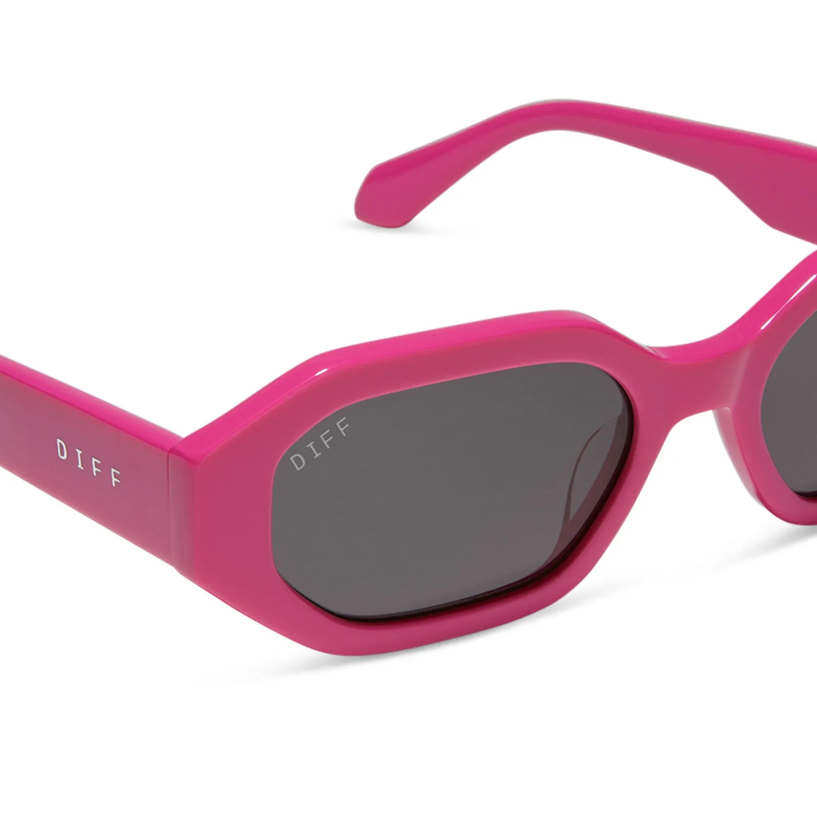 ALLEGRA - BRIGHT PINK   GREY SUNGLASSES