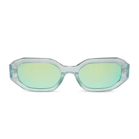 ALLEGRA - OPALESCENT TURQUOISE   TURQUOISE ICE MIRROR SUNGLASSES