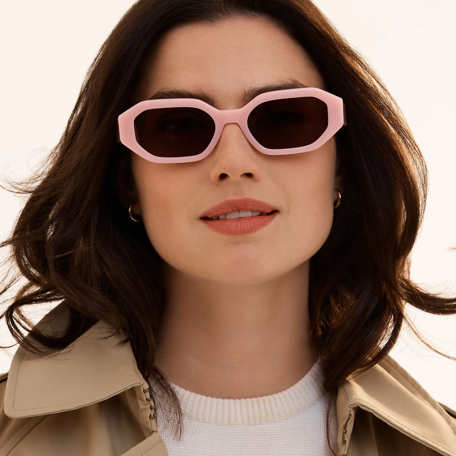 ALLEGRA - PINK VELVET   GREY   POLARIZED SUNGLASSES