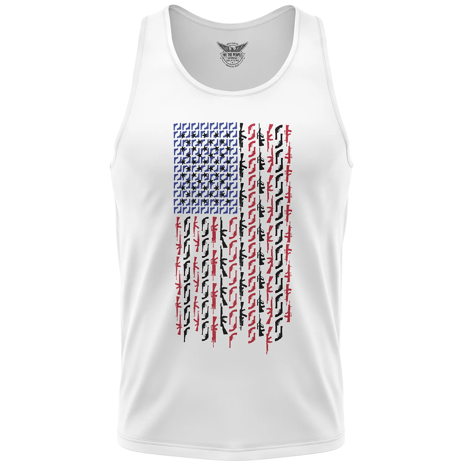 American Flag in Guns - Patriotic Colors Men's Tank Top