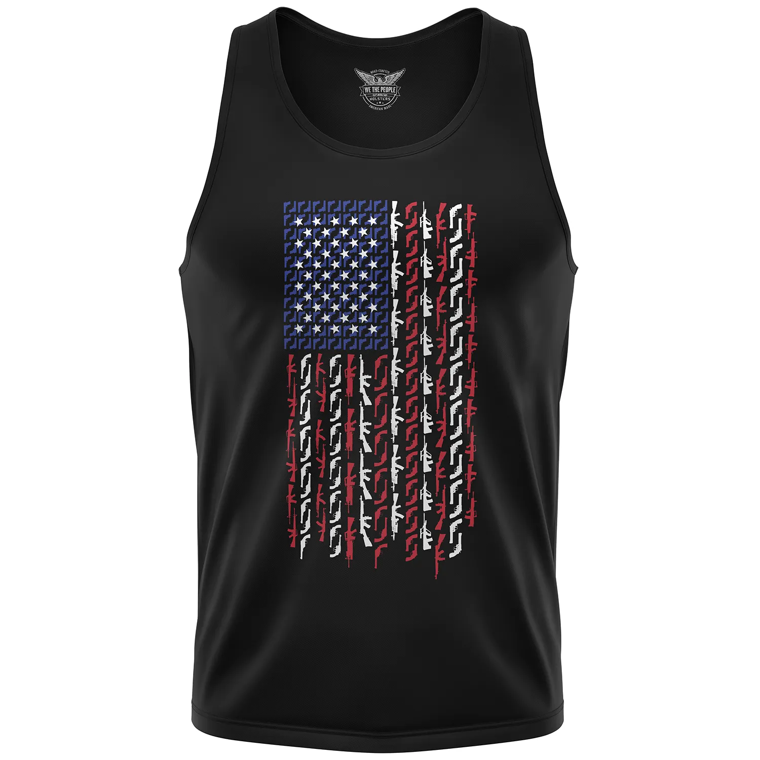 American Flag in Guns - Patriotic Colors Men's Tank Top