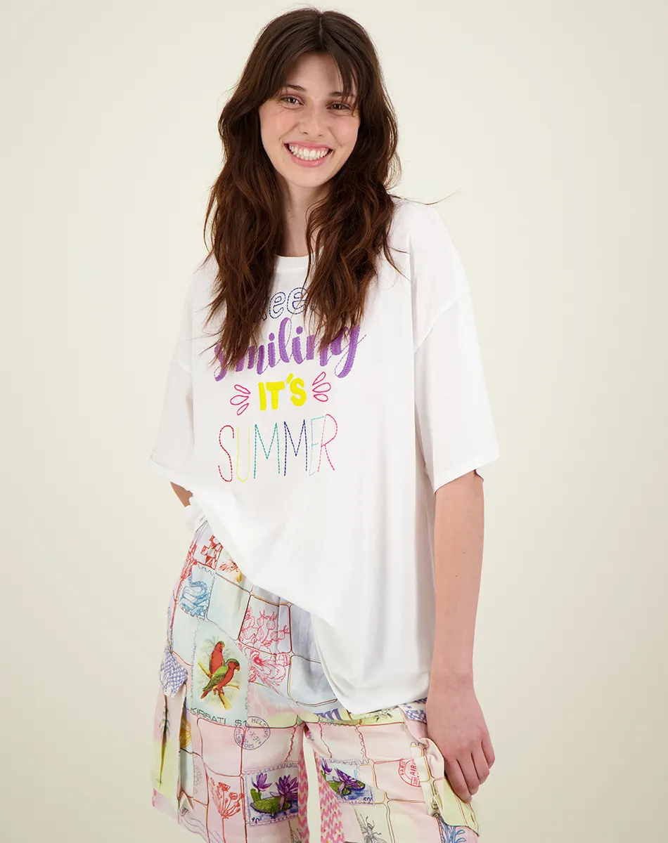 Angelina Smiling Oversized T-Shirt