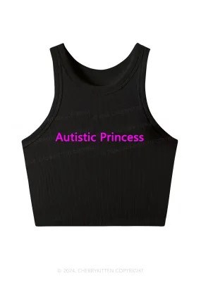 Autistic Princess Y2K Crop Tank Top Cherrykitten