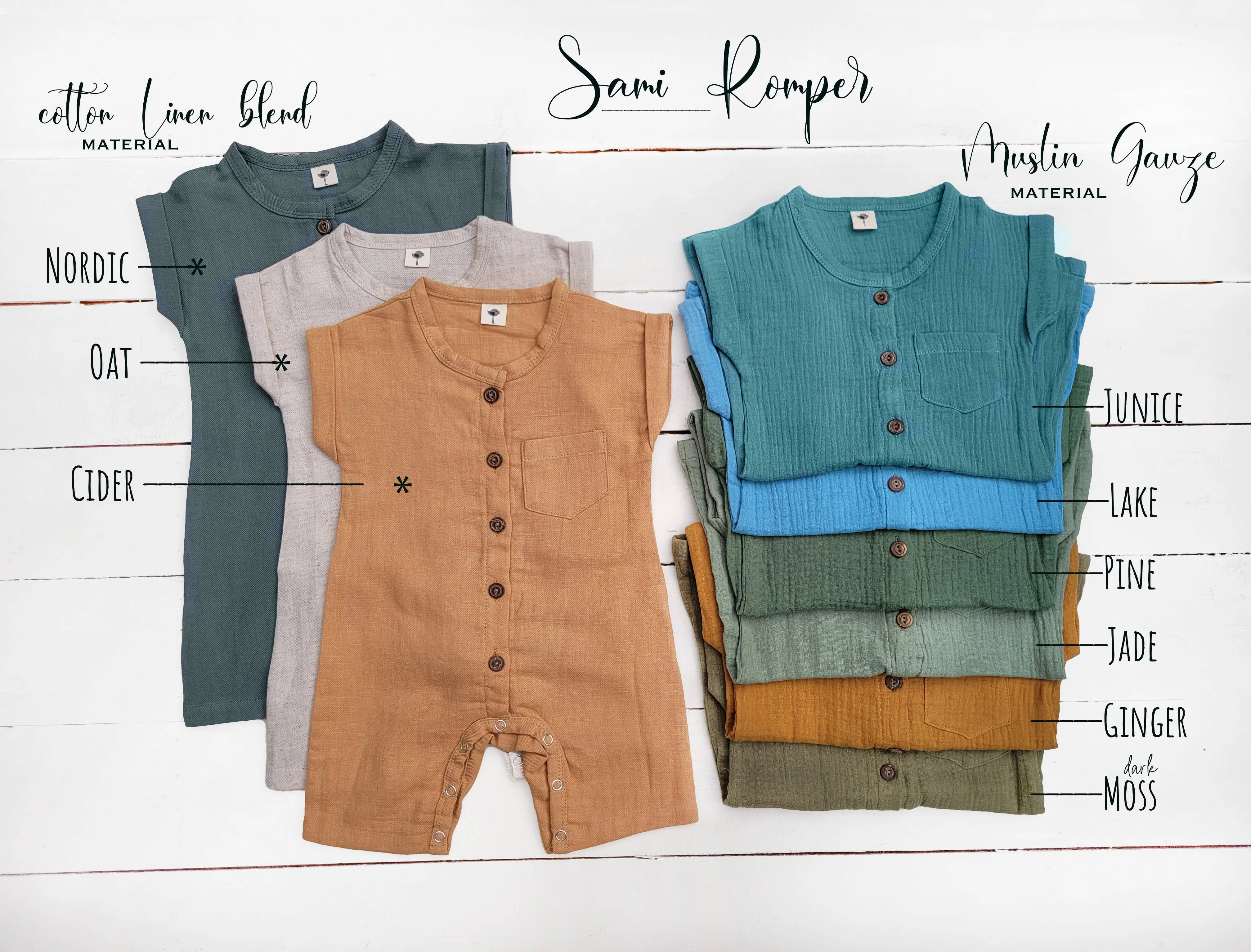 Baby boys Jumper button front boho SAMI Jumpsuit: 2/3T / Jade