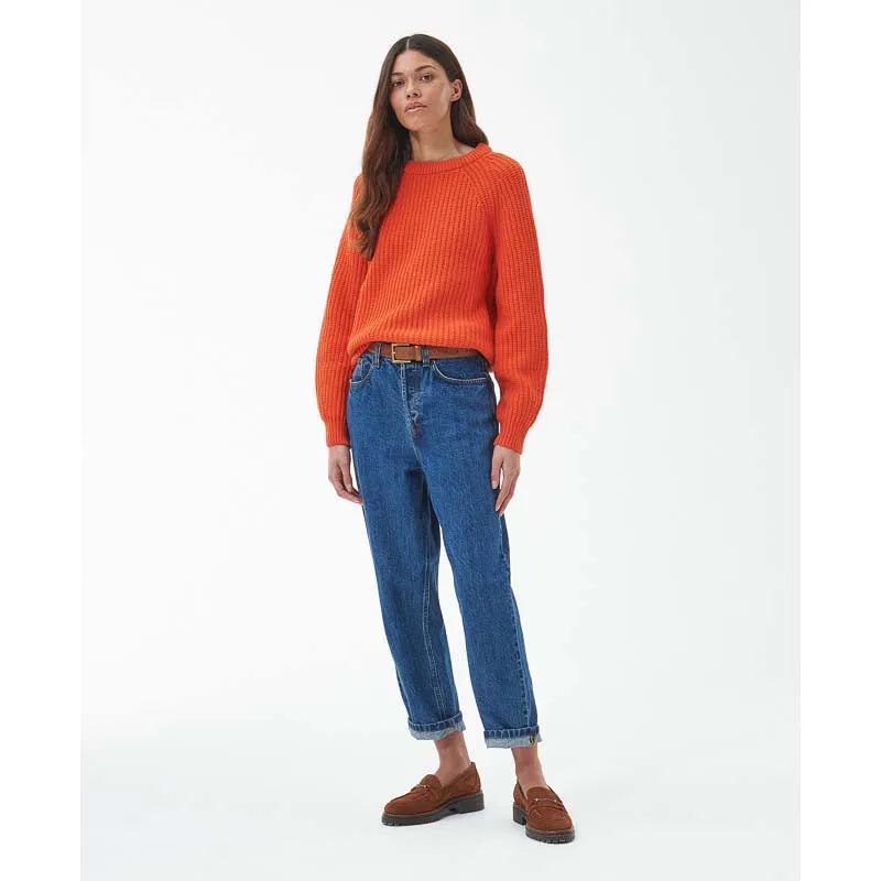 Barbour Hartley Ladies Knit - Pumpkin