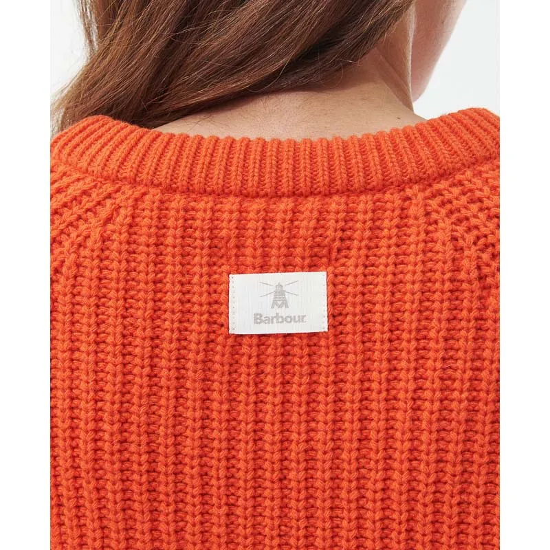 Barbour Hartley Ladies Knit - Pumpkin