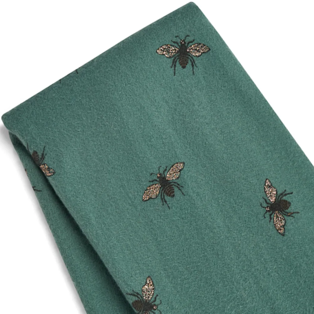 Bee print pashmina-style scarf