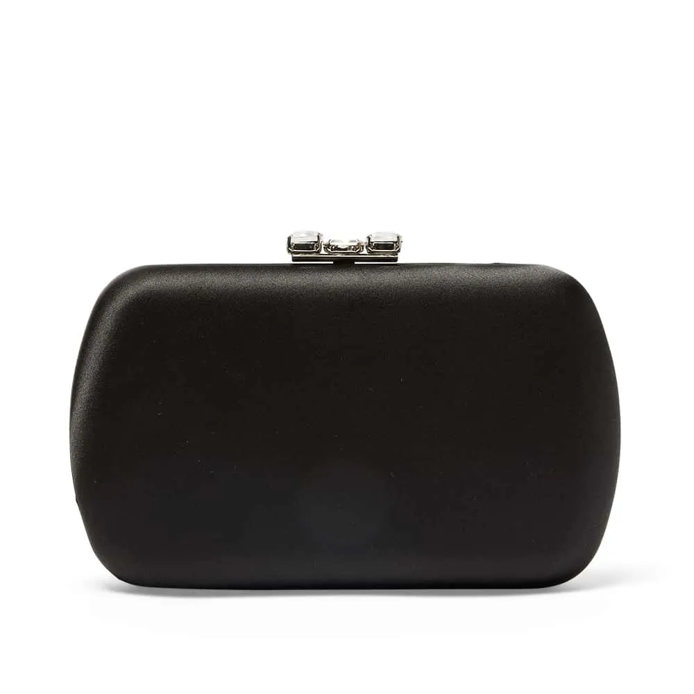 Betzy Handbag in Black Satin