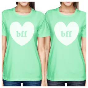 Bff Hearts BFF Matching Mint Shirts