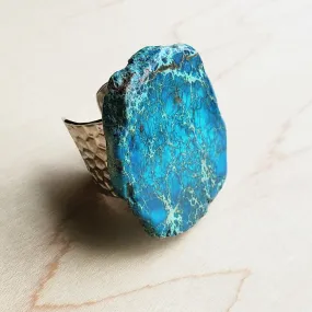 Blue Regalite Chunky Ring 012k