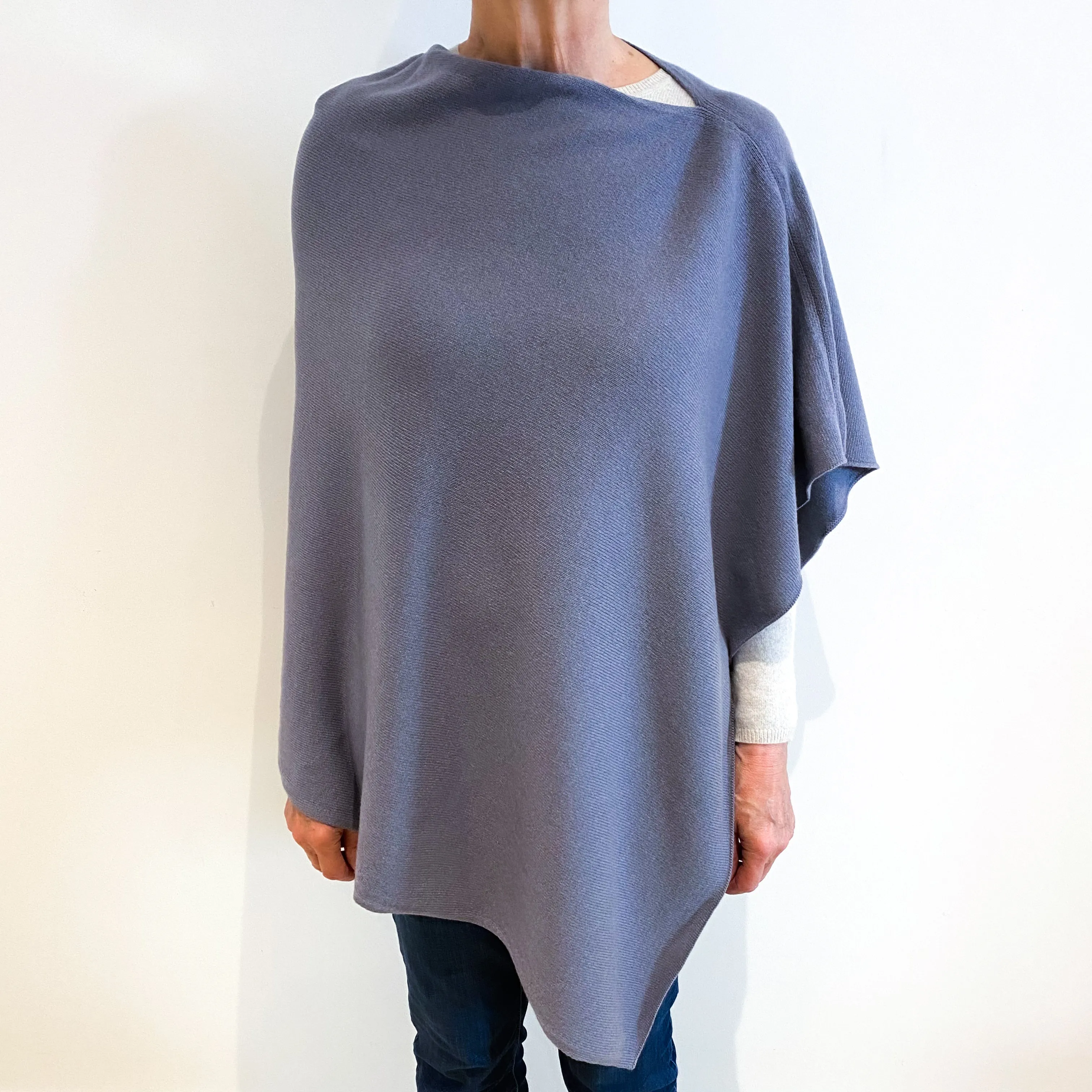 Brand New Scottish Dusty Purple Cashmere Poncho One Size