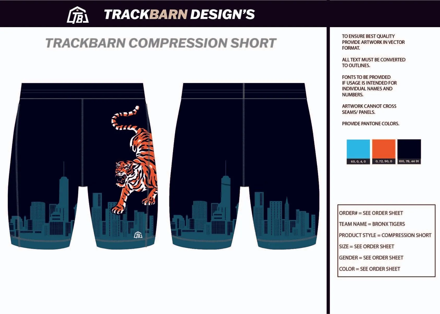 Bronx-Tigers- Mens Short Running Tight