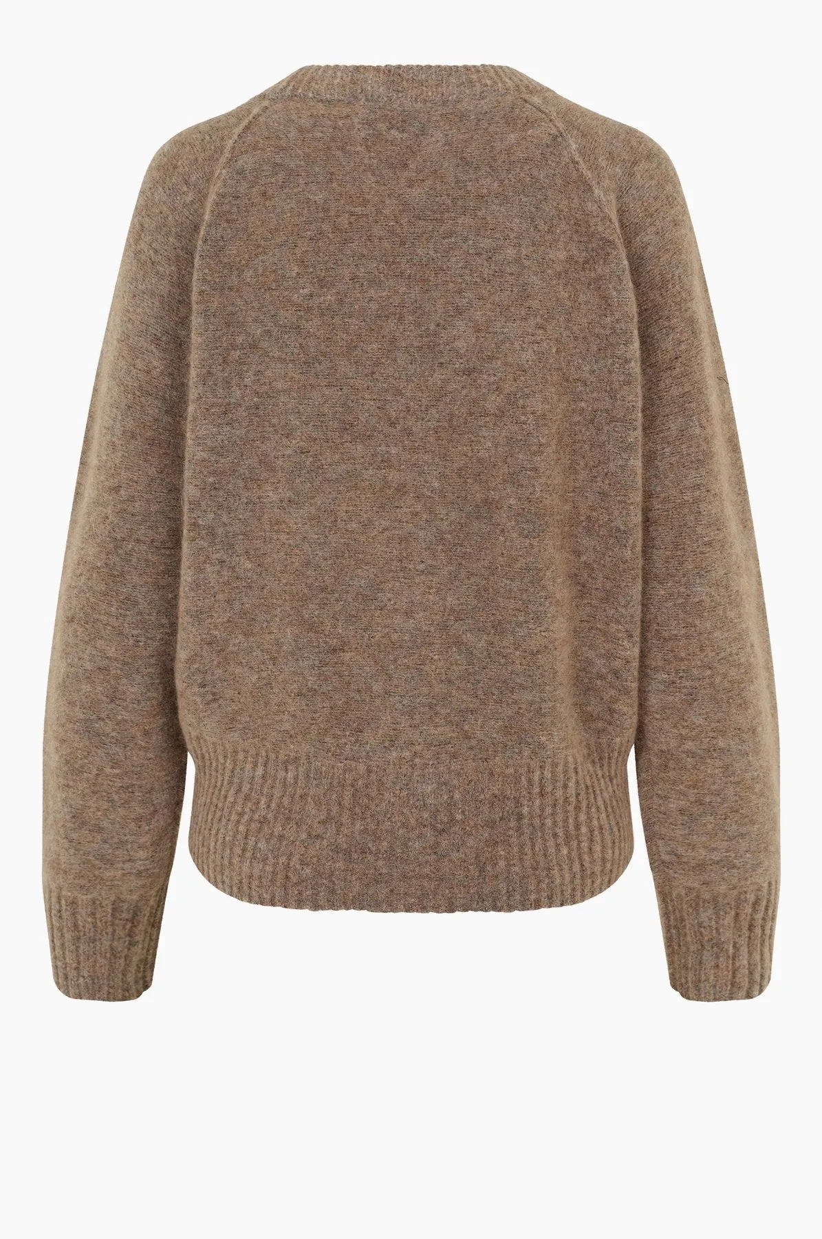 Brook Knit Reverse Boxy Cardigan - Desert Taupe