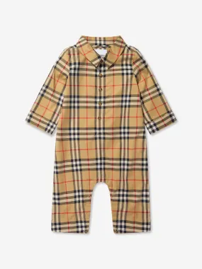 Burberry Baby Carlo Check Print Romper