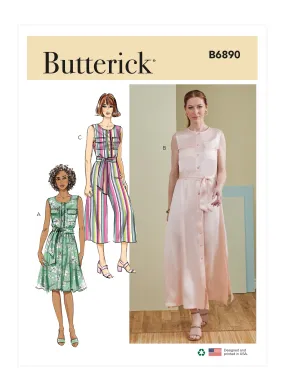 Butterick Pattern B6890 Misses' Dress, Jumpsuit and Sash