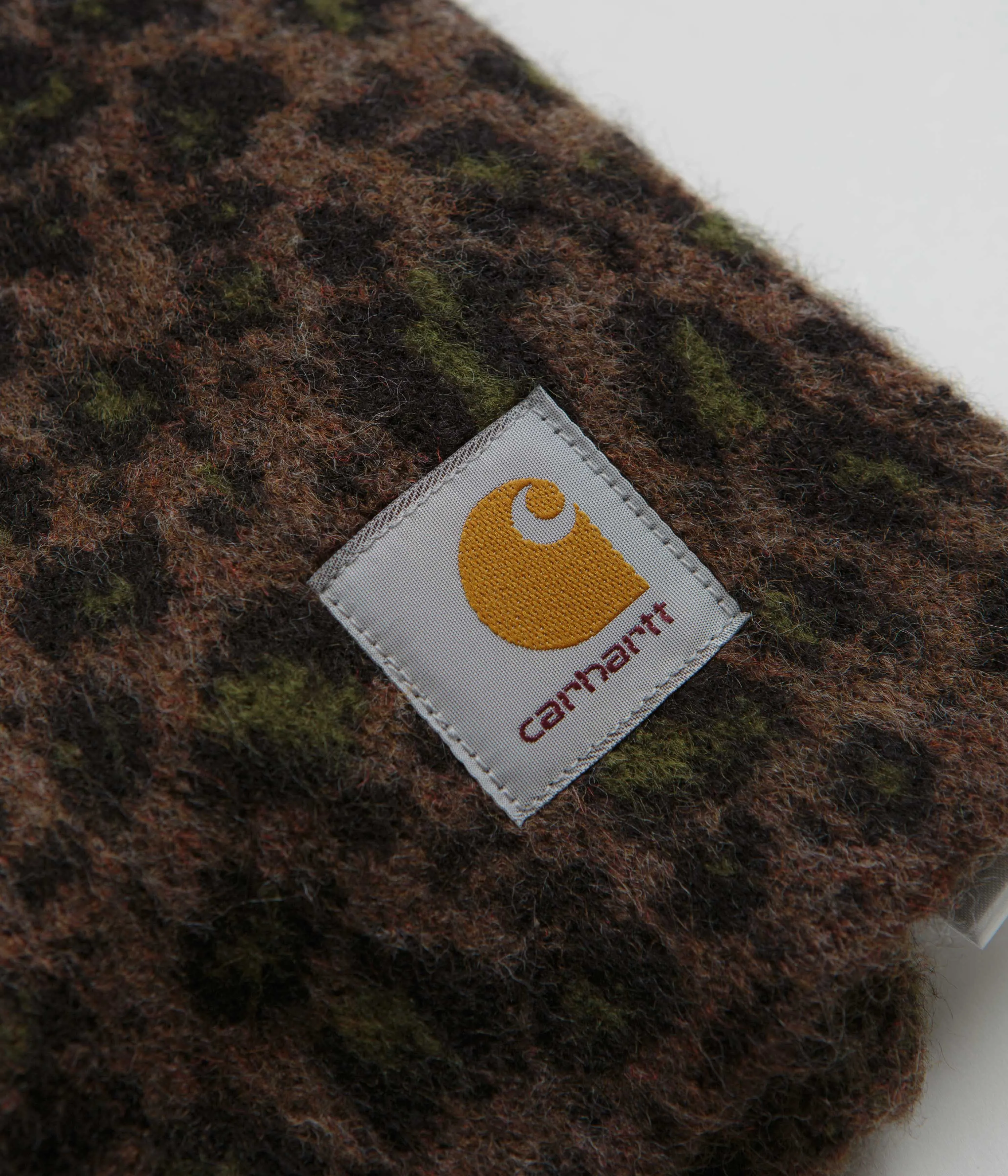 Carhartt Palmer Scarf - Camo Leo Jacquard / Tamarind