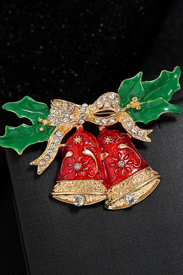 Chic Christmas Diamond Brooch