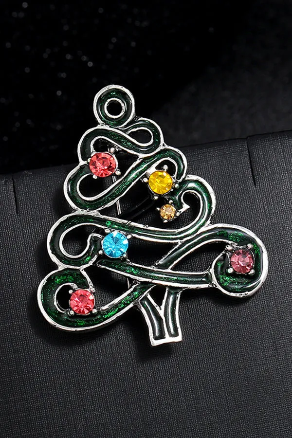 Chic Christmas Diamond Brooch