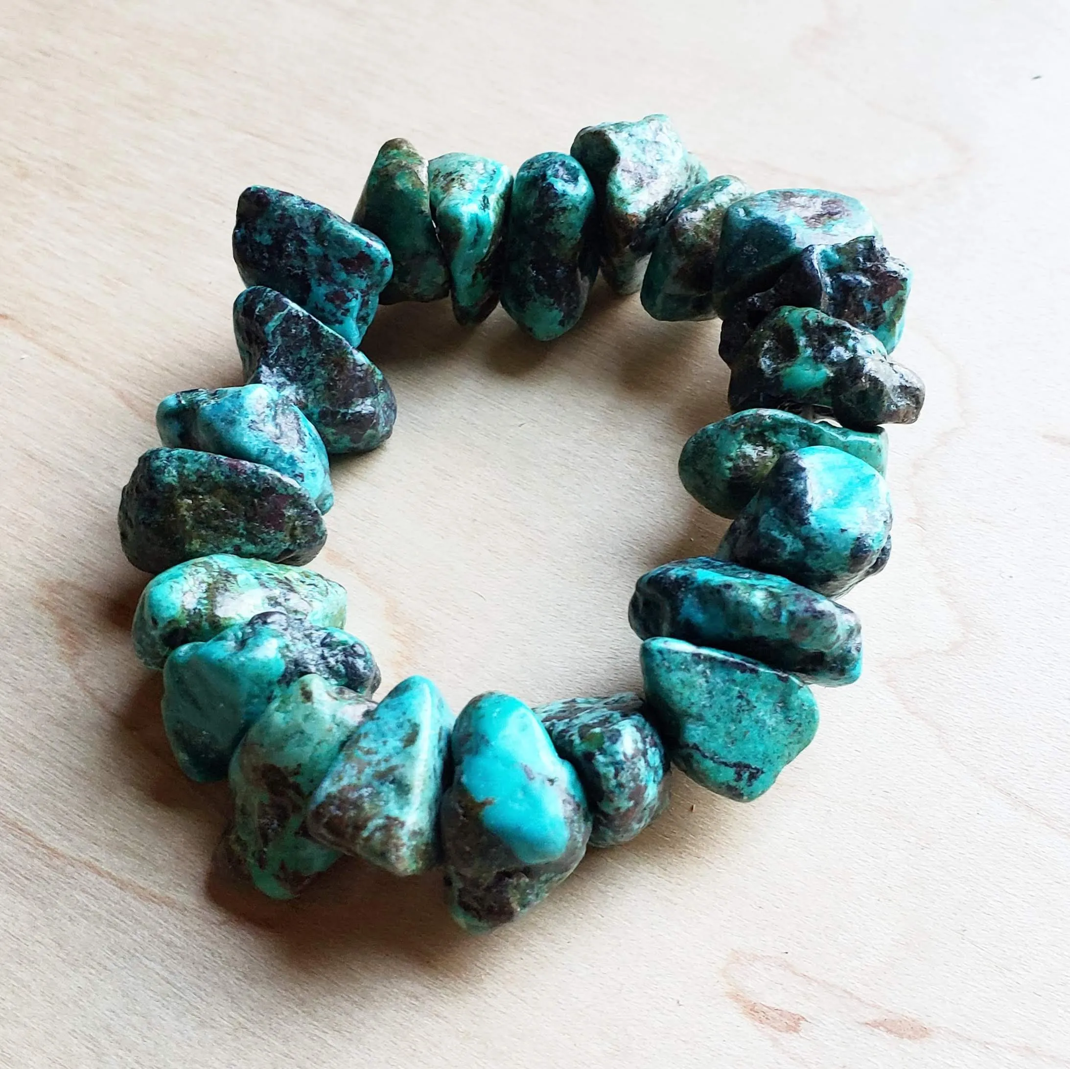 Chunky Genuine Natural Turquoise Bracelet 802b