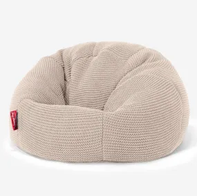 Classic Kids Bean Bag Chair 1-5 yr - Ellos Knitted Cream