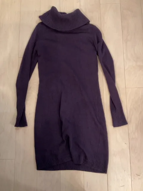 {{ClientCode}} PURPLE CONRAD C SWEATER DRESS, XS