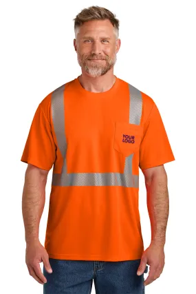 CornerStone ANSI 107 Class 2 Segmented Custom Tape Tees, Safety Orange