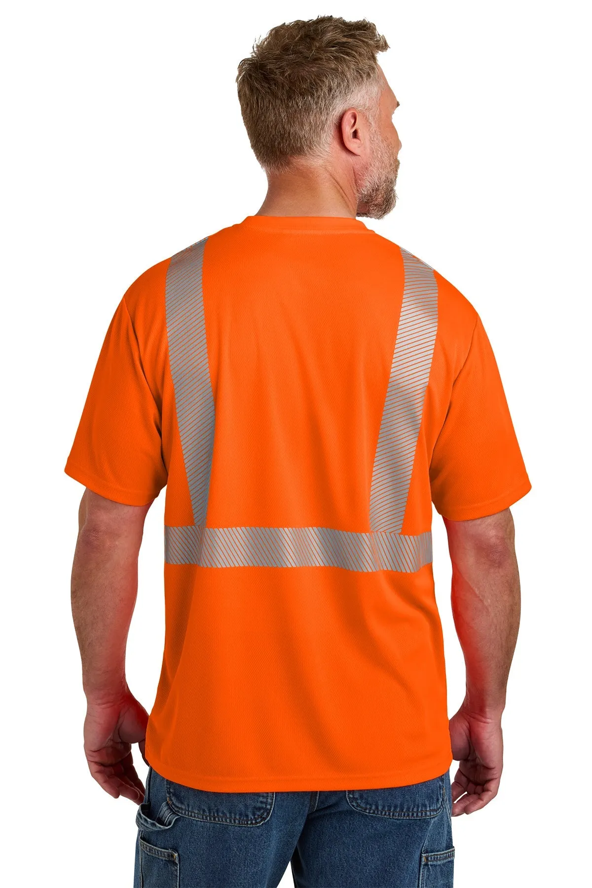 CornerStone ANSI 107 Class 2 Segmented Custom Tape Tees, Safety Orange