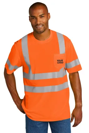 CornerStone ANSI 107 Class 3 Mesh Custom Tee's, Safety Orange