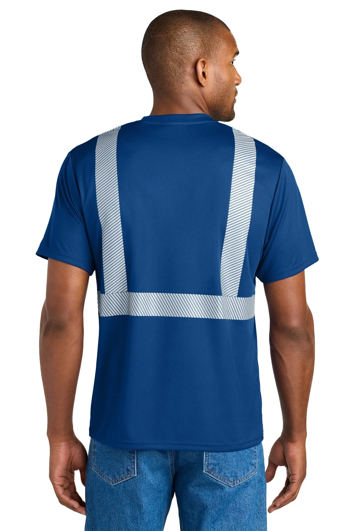 CornerStone Enhanced Visibility Segmented Custom Tape Tees, Royal