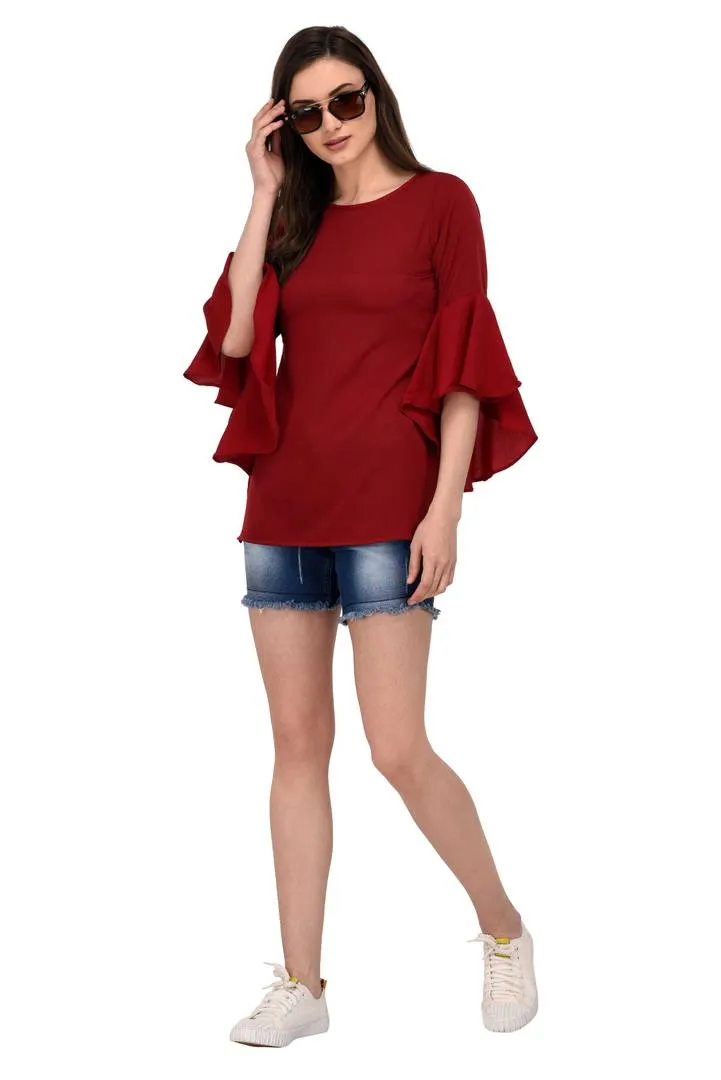 Crepe Regular Length Top For Women's