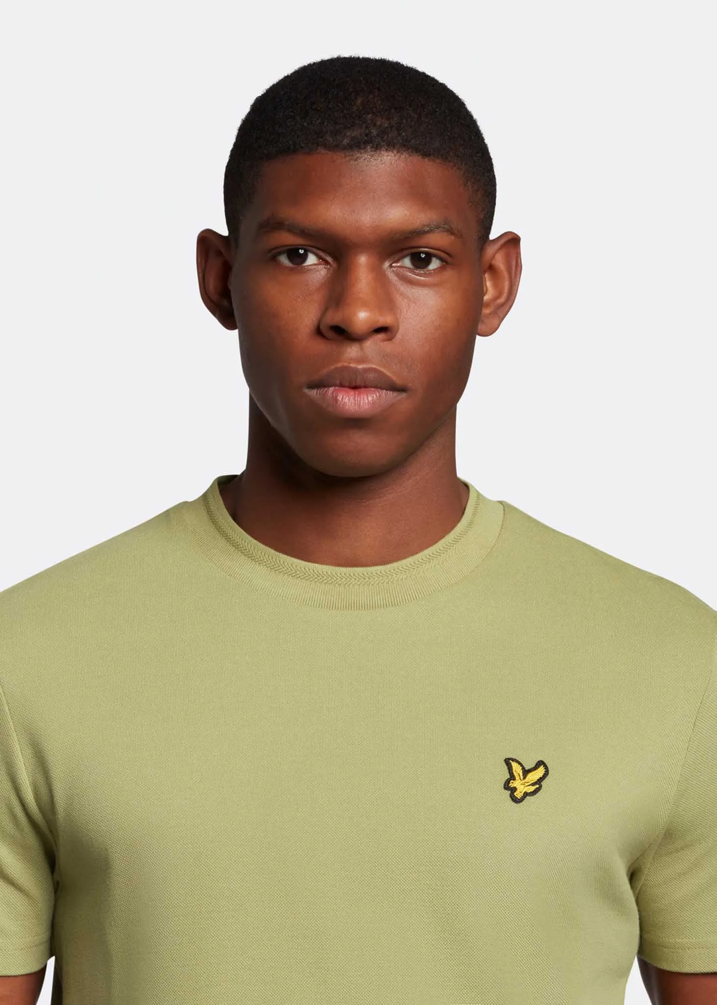 Crest tipped t-shirt - seaweed