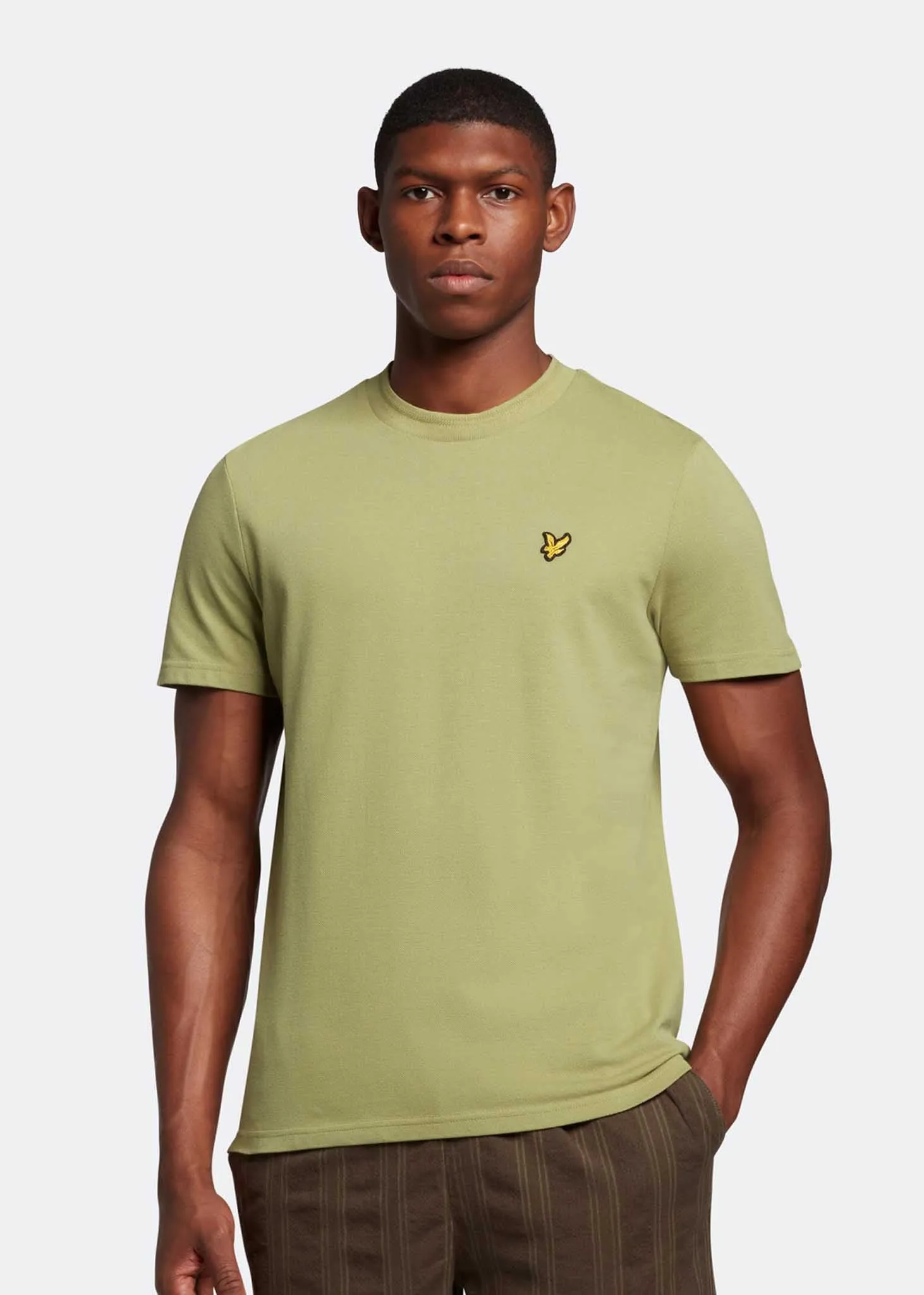 Crest tipped t-shirt - seaweed