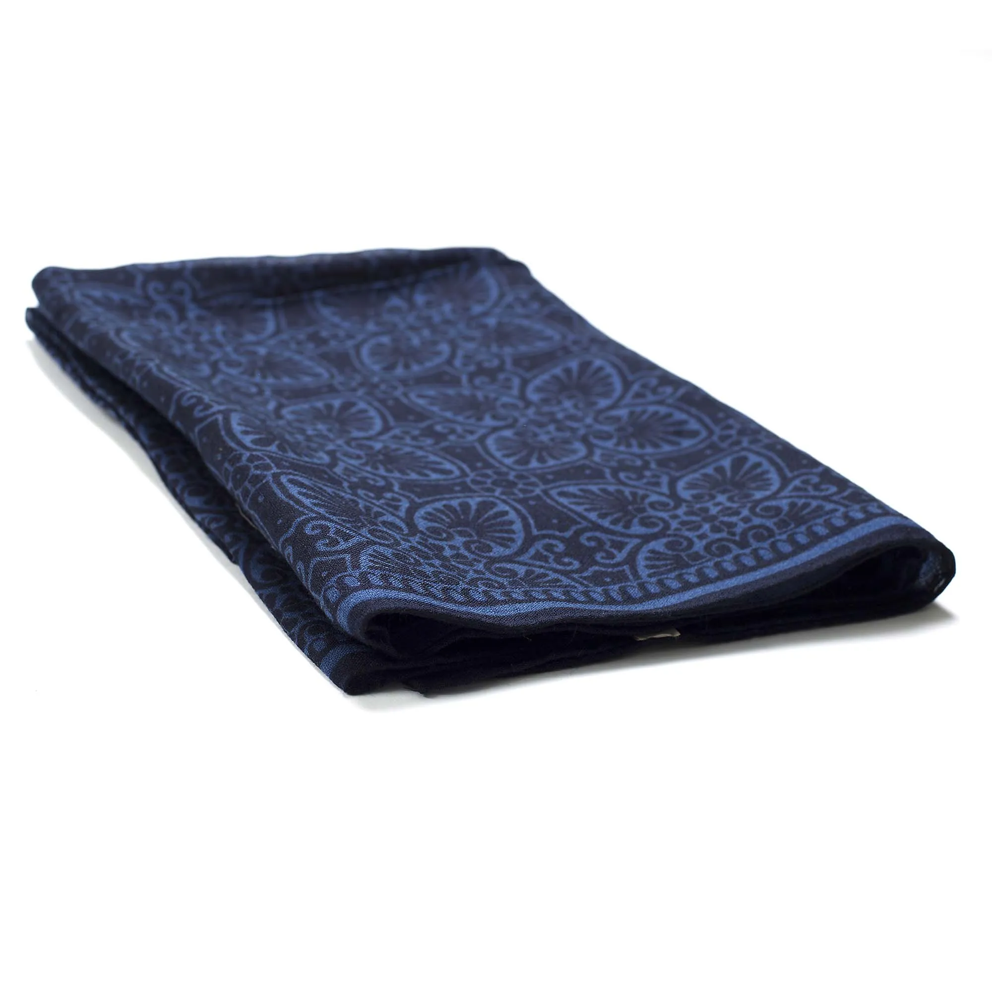 Dark blue wool scarf