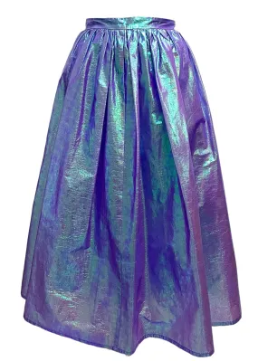 DO   BE Women’s purple iridescent lined a-line skirt, 26”w