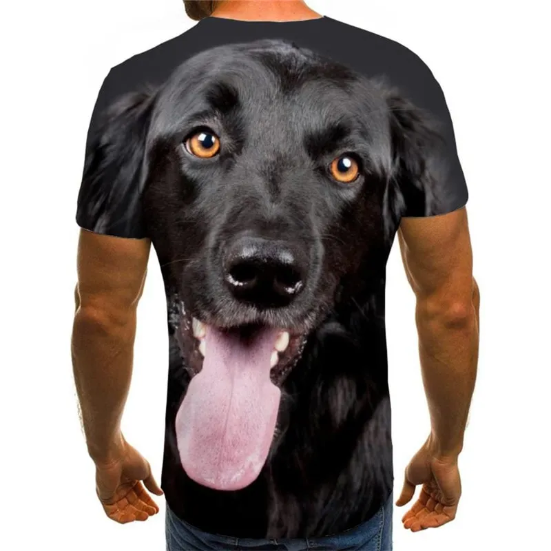 dog t shirt Casual Puppy Cute animal big Smart dogs art costume Cool men's