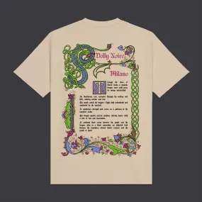 Dragon Scroll Tee Beige