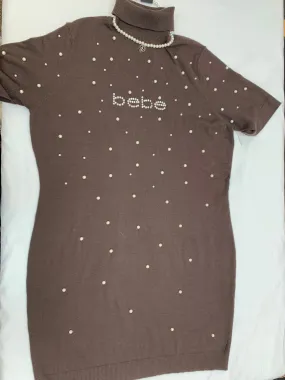 Dress Sweater By Bebe In Brown, Size: 1x