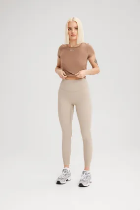 EKJ Essential Seamless Contour Leggings in Mocha Nude